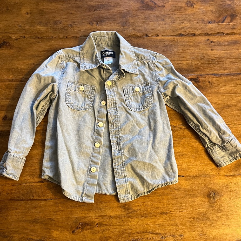 Oshkosh B’Gosh Toddler Button-Front Chambray Shirt 2T
